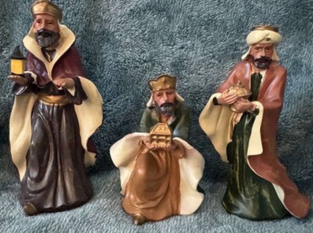Nativity Set 3pc Wise Men Three Kings Figurines, Multicolor Christmas Religious